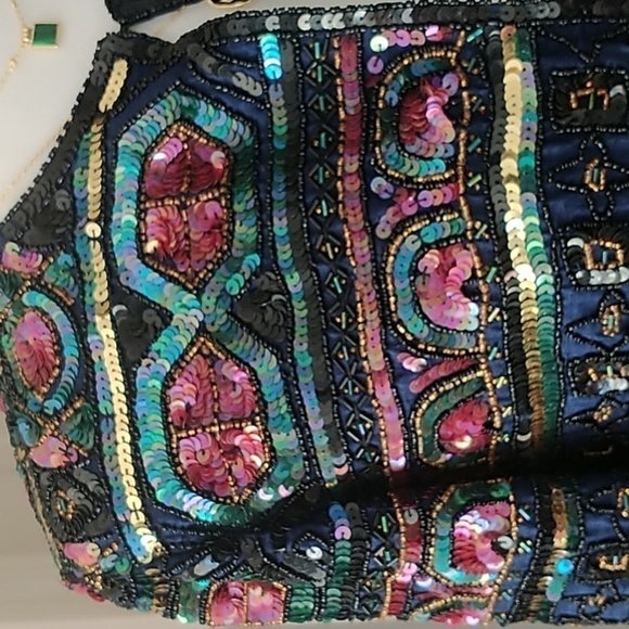 Papell Boutique Evening Beaded Sequins Jacket Vintage S - Picture 2 of 12